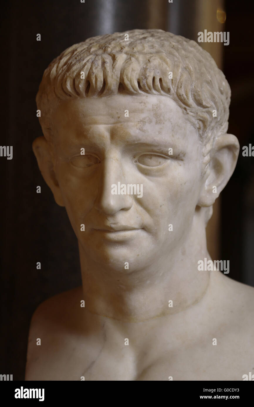 Claudius (10 v. Chr. - 54 n. Chr.). Römischer Kaiser von 41 bis 54. Julio-Claudian Dynastie. Porträt. Marmor. 1. Jahrhundert n. Chr. Louvre, Paris, Fr Stockfoto