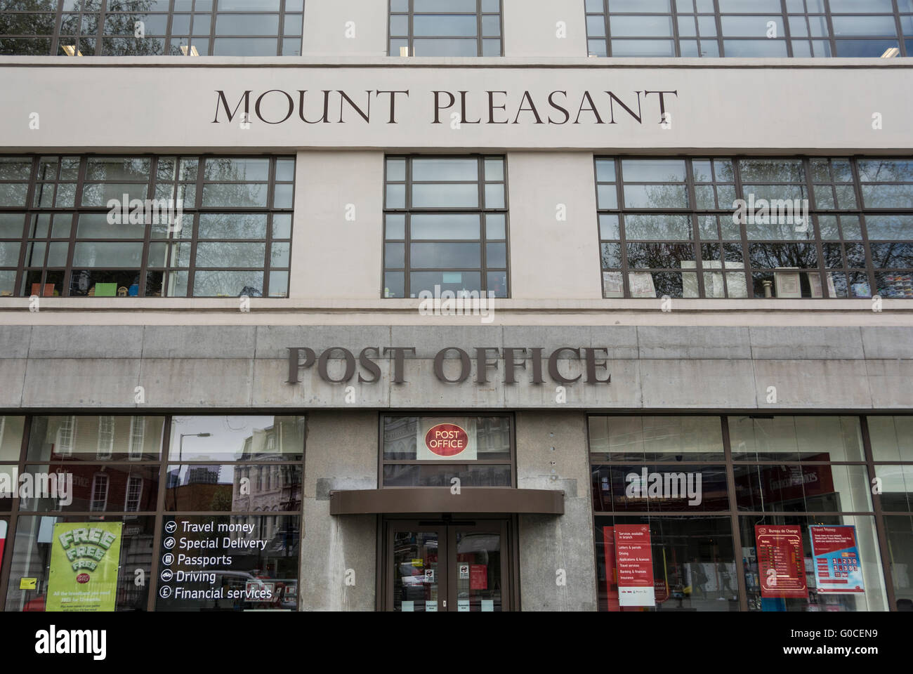 Außenansichten der Mount Pleasant Office, London Central Mail Centre sortieren Stockfoto