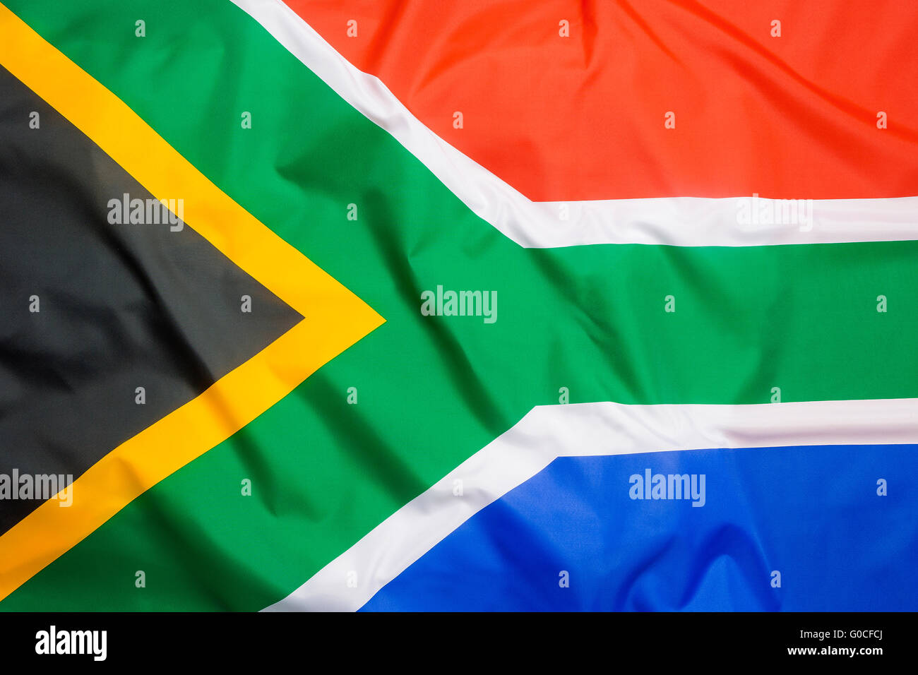 Flagge von Südafrika als Hintergrund Stockfoto