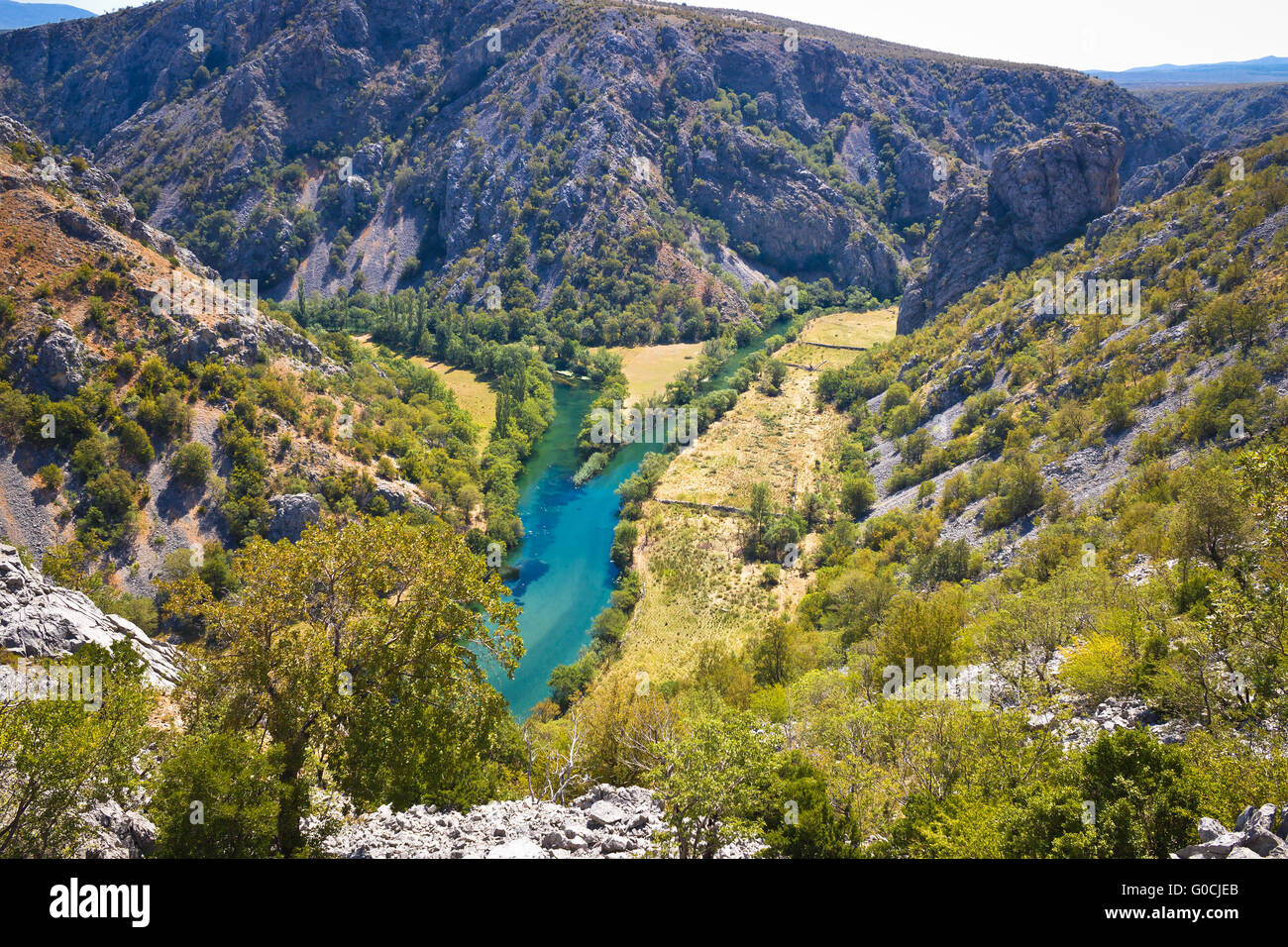 Wilde Landschaft der Zrmanja und Krupa Flüsse canyon Stockfoto