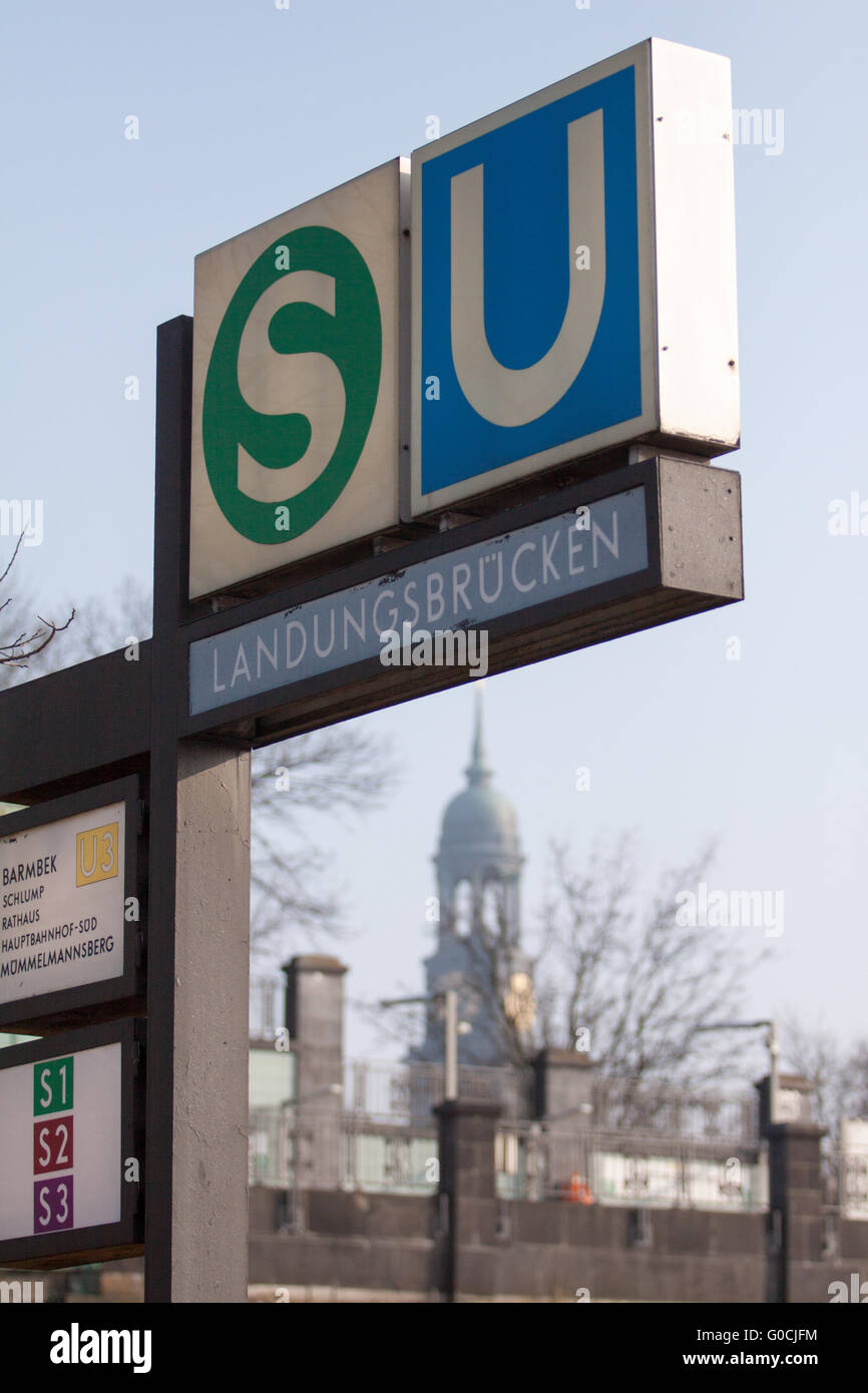 Hamburger U-Bahn Stockfoto