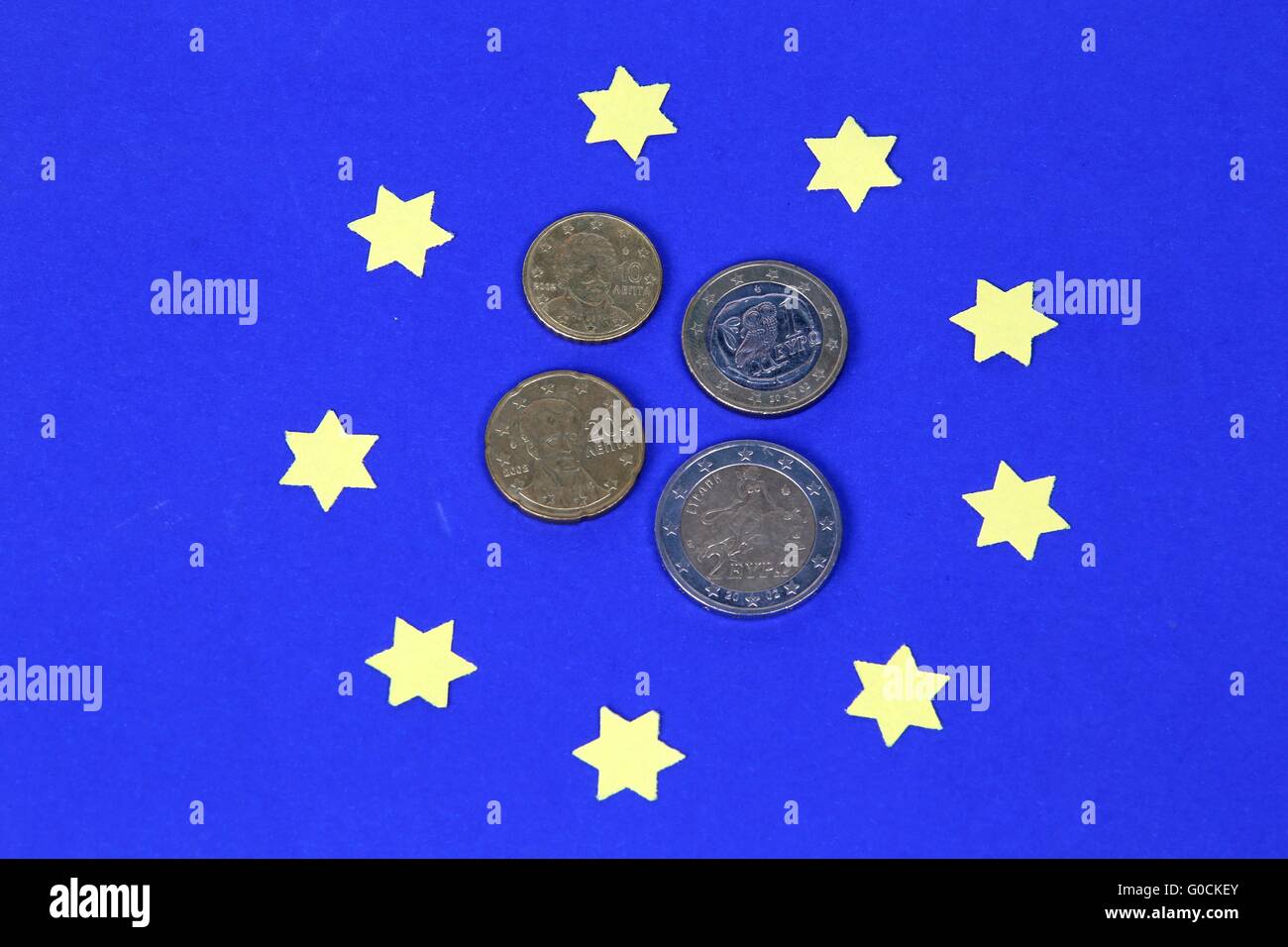 Griechischen euro Stockfoto