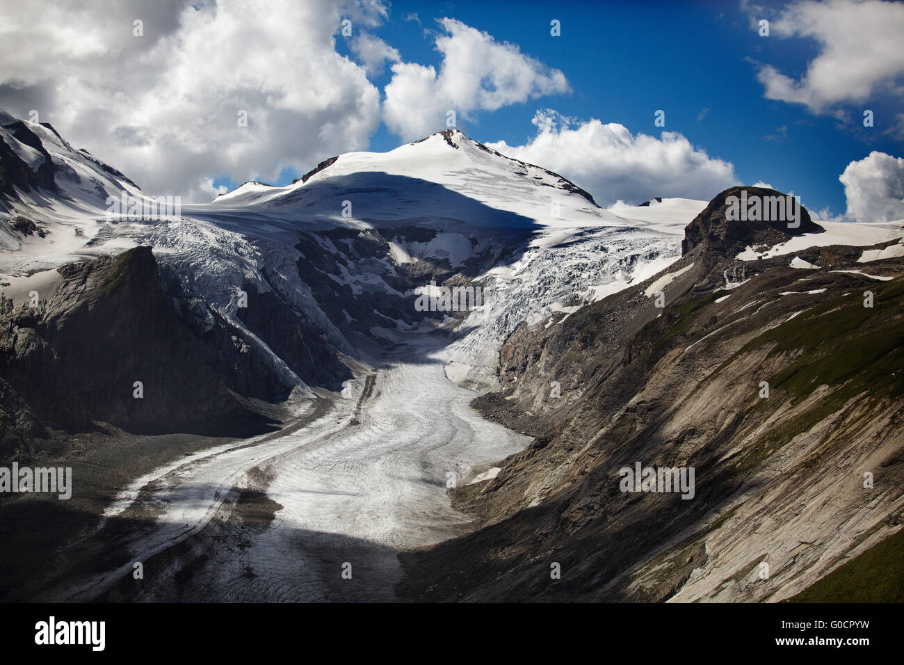 Großglockner und Pasterze Gletscher Stockfoto
