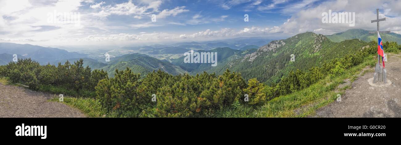 Malerische Panorama der Mala Fatra Gebirge in der Slowakei Stockfoto