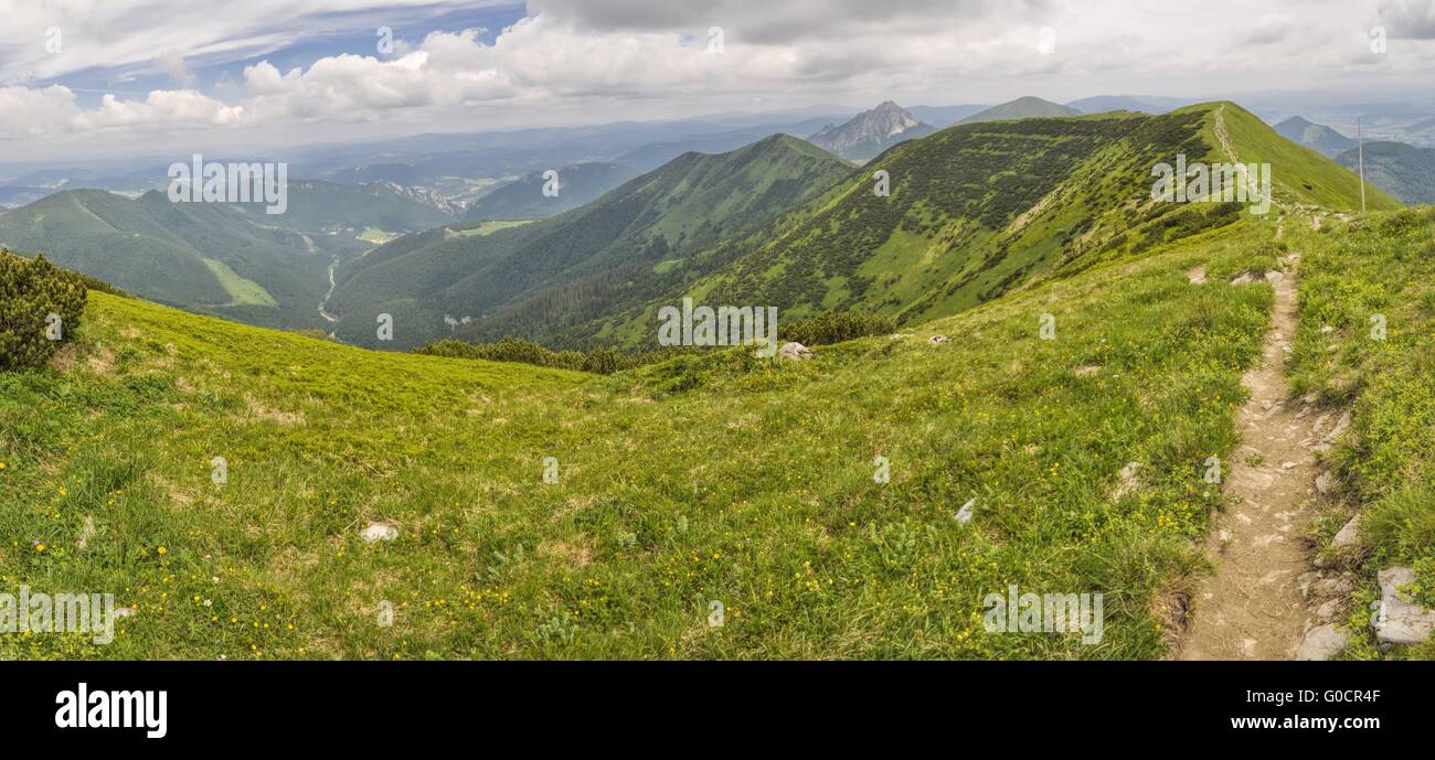 Malerische Aussicht von Mala Fatra Gebirge in der Slowakei Stockfoto