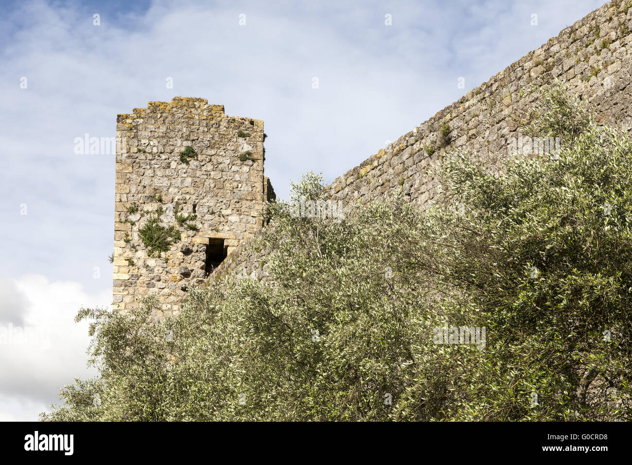 Monteriggioni, mittelalterlichen Mauerring, Toskana, Italien Stockfoto