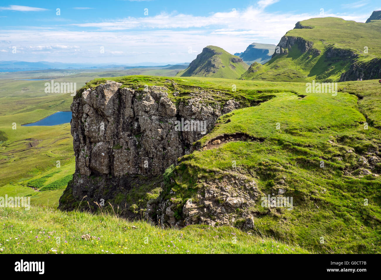 Die Trotternish Ridge auf der Isle Of Skye in Scotl Stockfoto