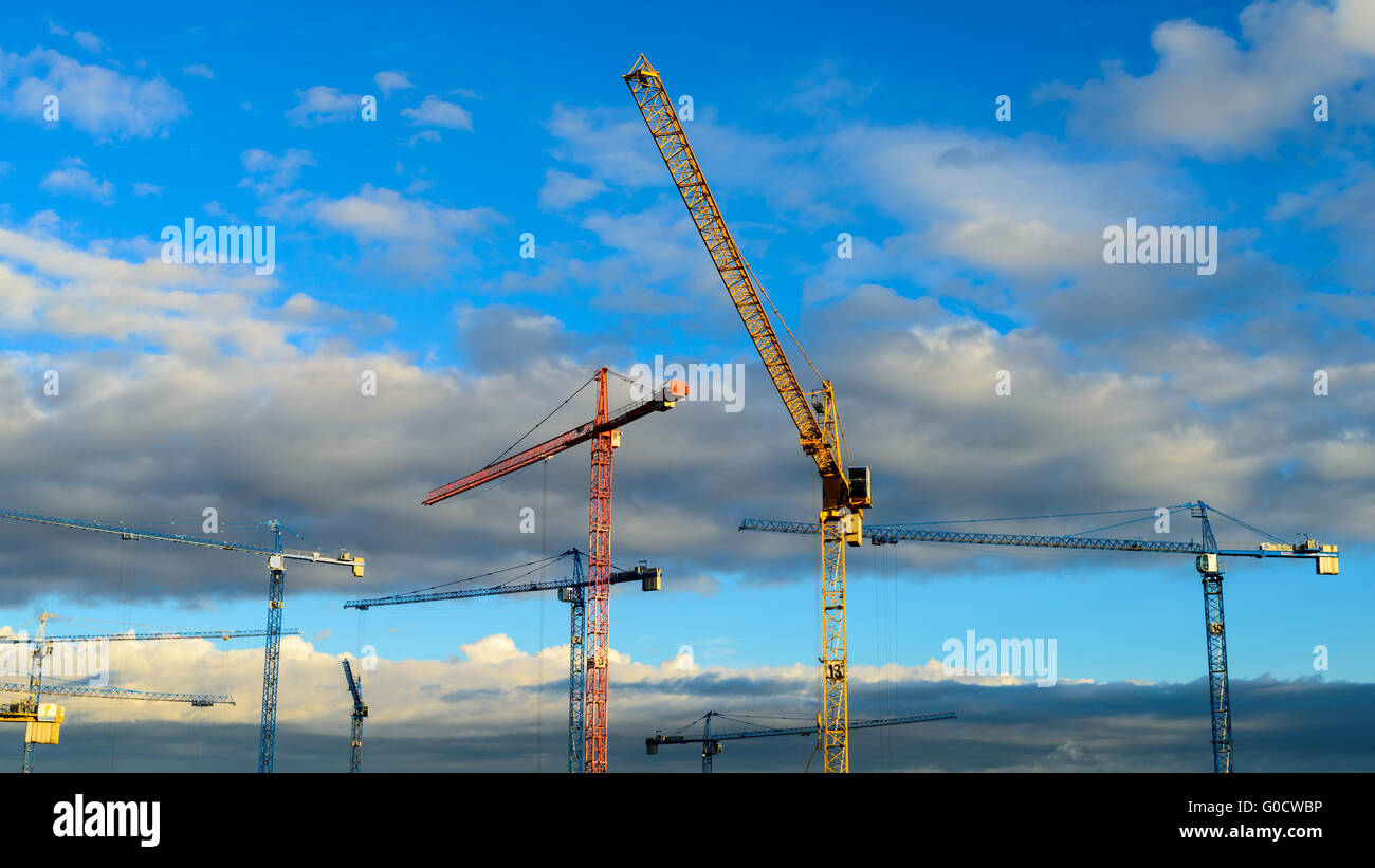 Baukräne Stockfoto