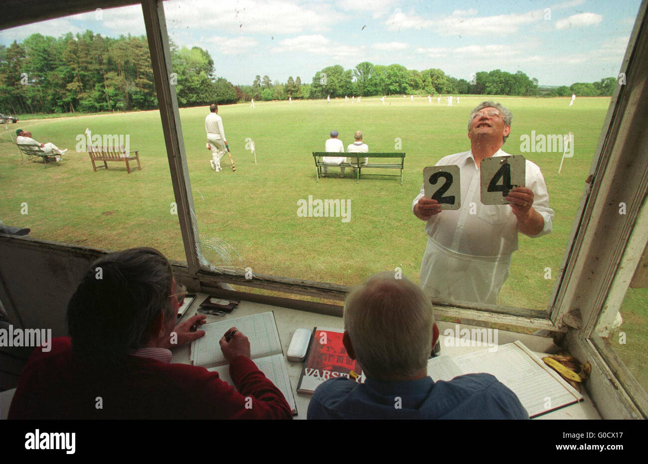 Manderston Kricket-Verein in den Scottish Borders. Stockfoto