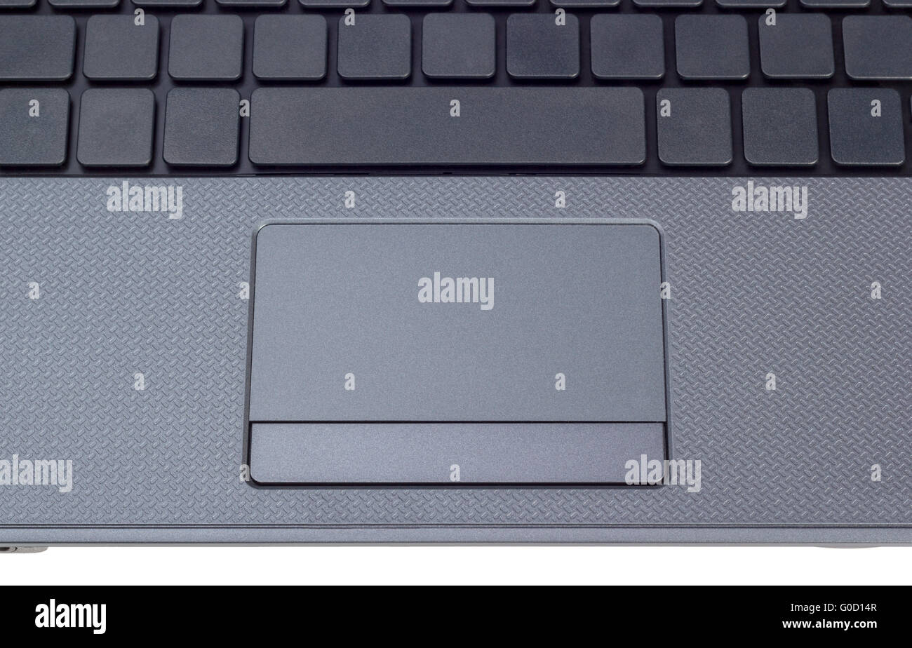 Elektronische Sammlung - modernen Laptop-Tastatur ohne die Buchstaben und Symbole, die isoliert auf weißem Hintergrund Stockfoto