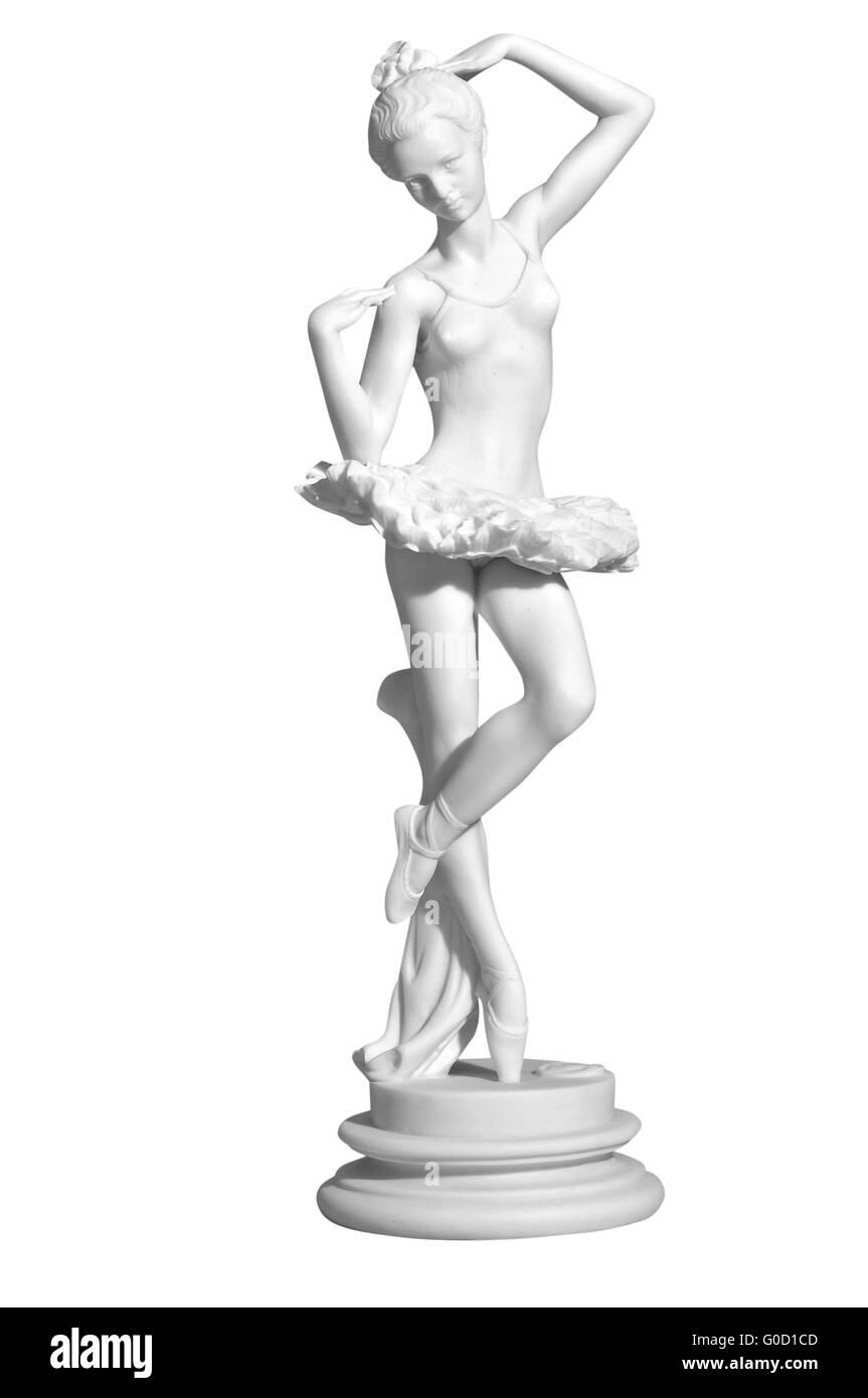 Antike Figur der tanzende Ballerina. Isolierte Bild. Stockfoto