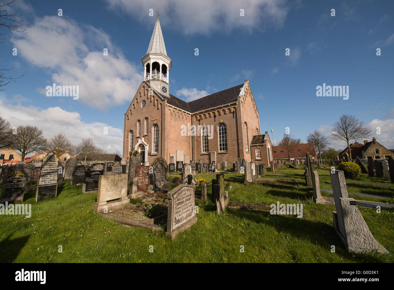 Authentische holländische Kirche Stockfoto