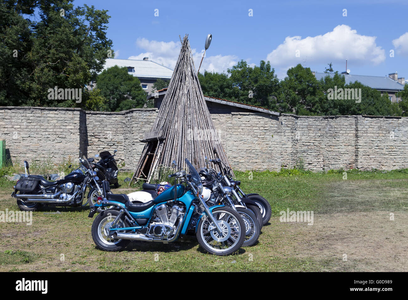 Show NARVABIKE auf dem Gebiet der für Motorräder Stockfoto