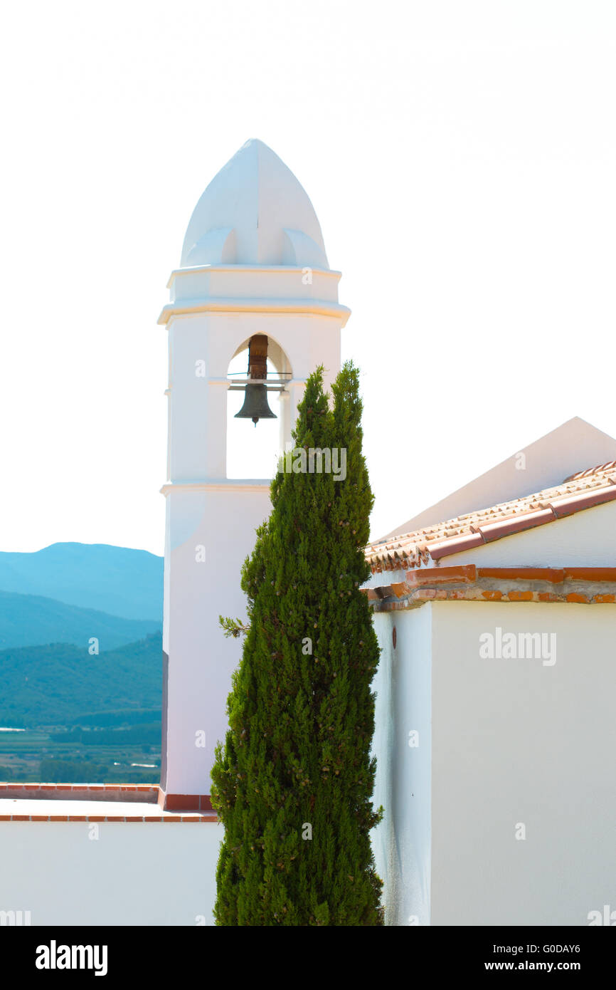 White, romantisch, lateinamerikanische Kirche Stockfoto