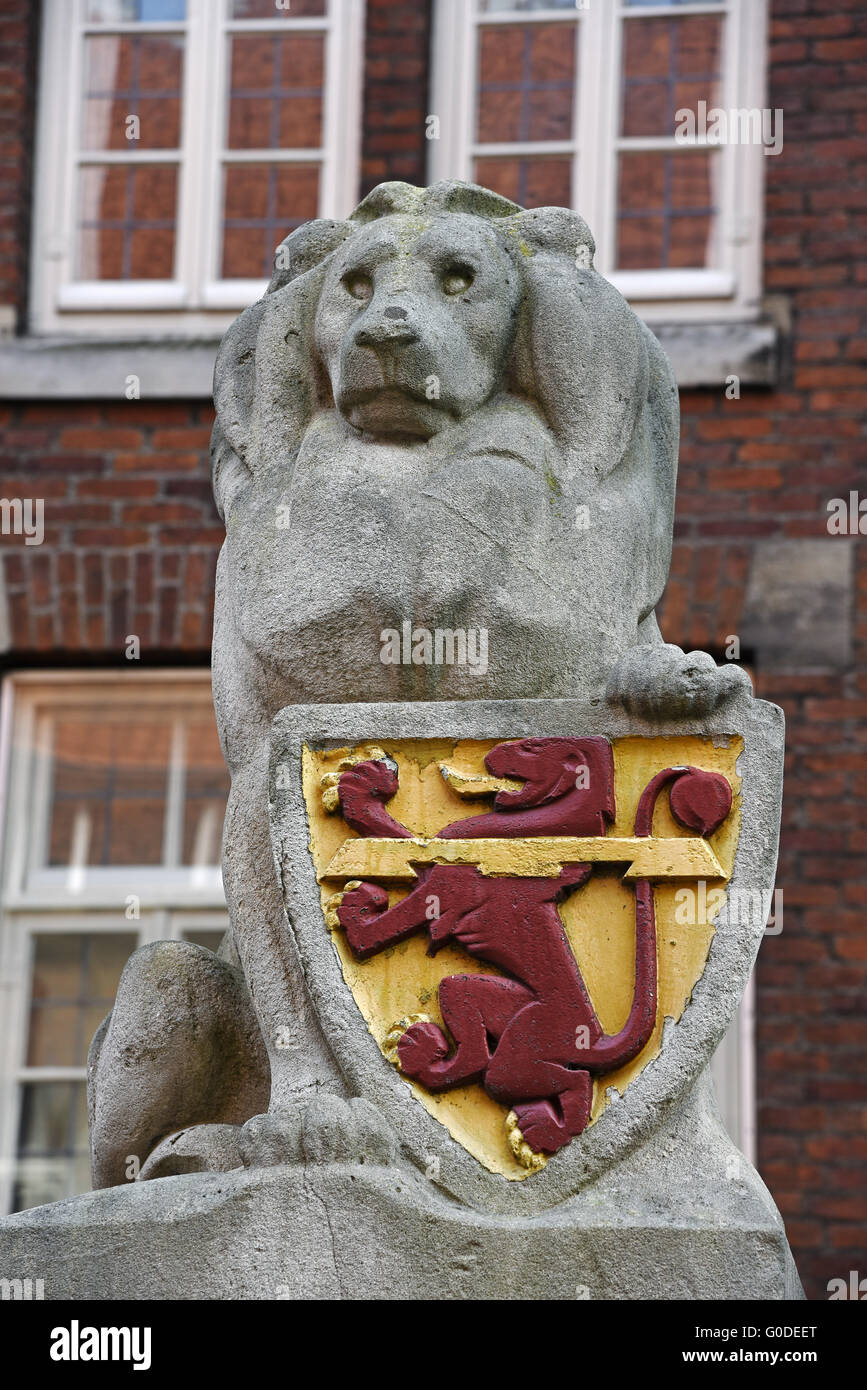 Löwe Skulptur, Alkmaar, Niederlande Stockfoto