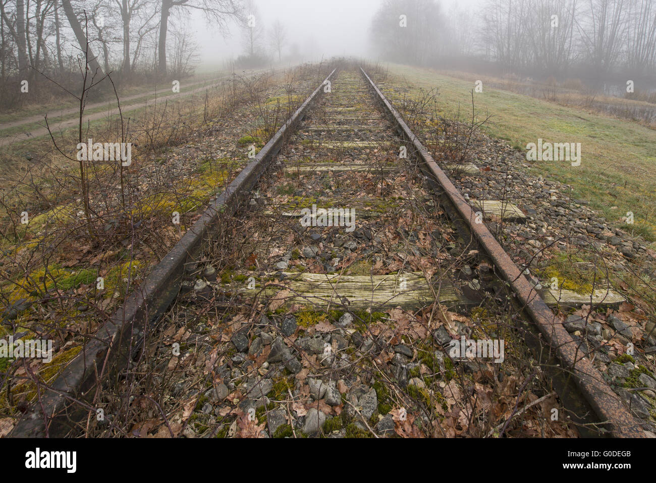 Alte Bahnlinie Borkense Kurs in die Hollands Stockfoto