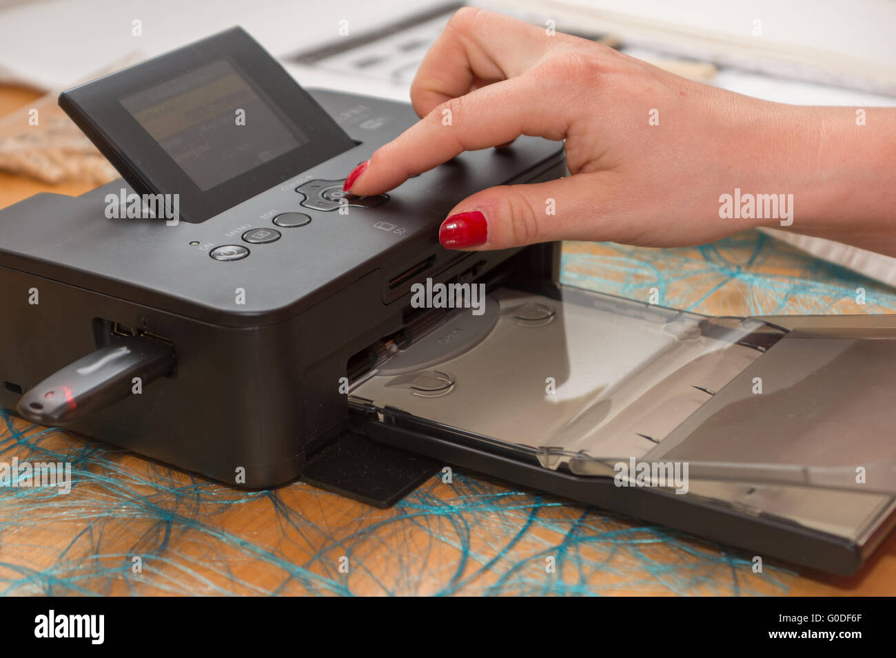 benutzerfreundliche Pocket-Drucker für den Fotodruck Stockfoto