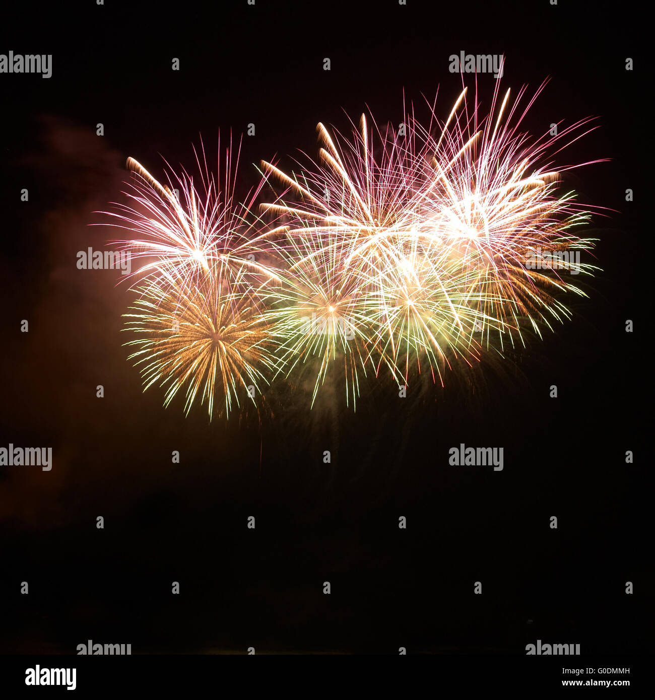 Buntes Feuerwerk Stockfoto