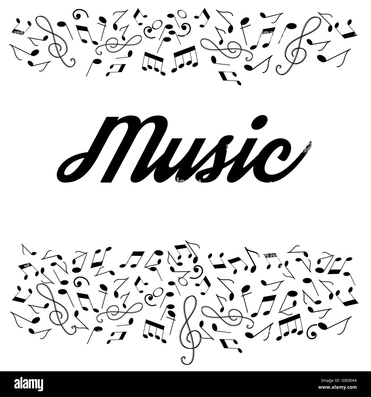 Darstellung der Noten Stock Vektor