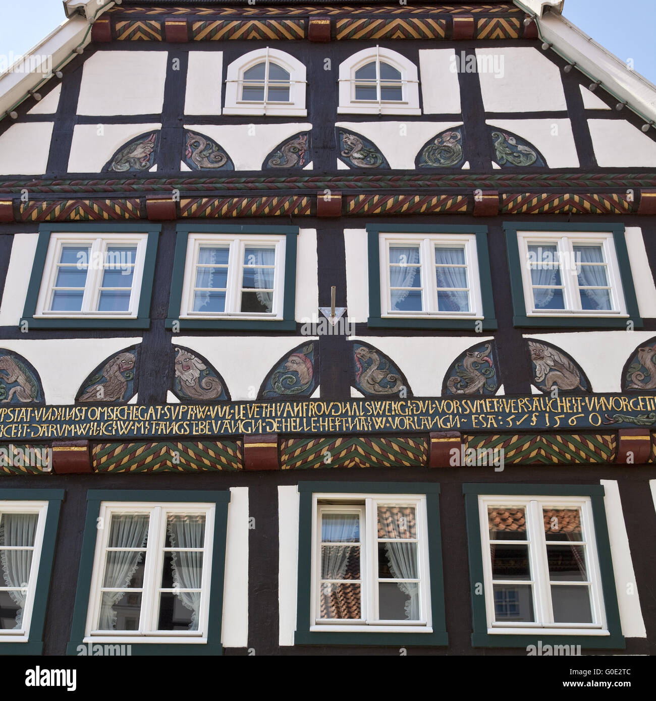 Fachwerkhaus in der Altstadt, Wiedenbrueck Stockfoto