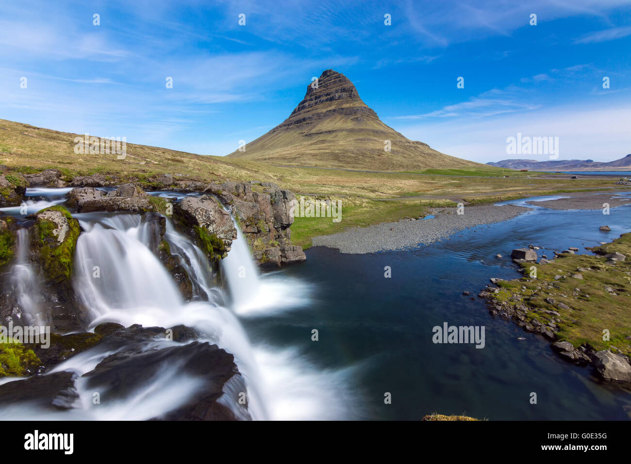 Die kultigen Kirkjufell auf Snaefellsnes-peninsul Stockfoto