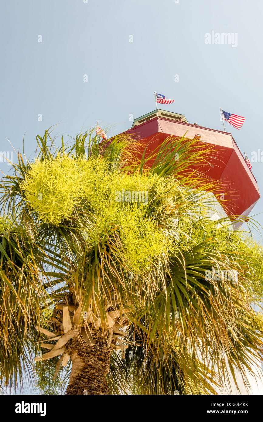 Hafen Stadt Leuchtturm im Hilton head South Carolina Stockfoto
