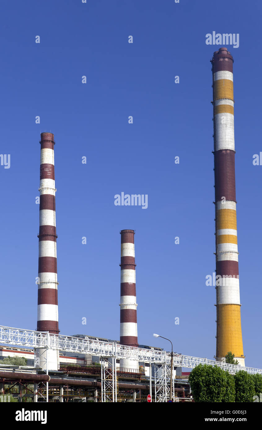 Die chemische Fabrik. Russland. Stockfoto