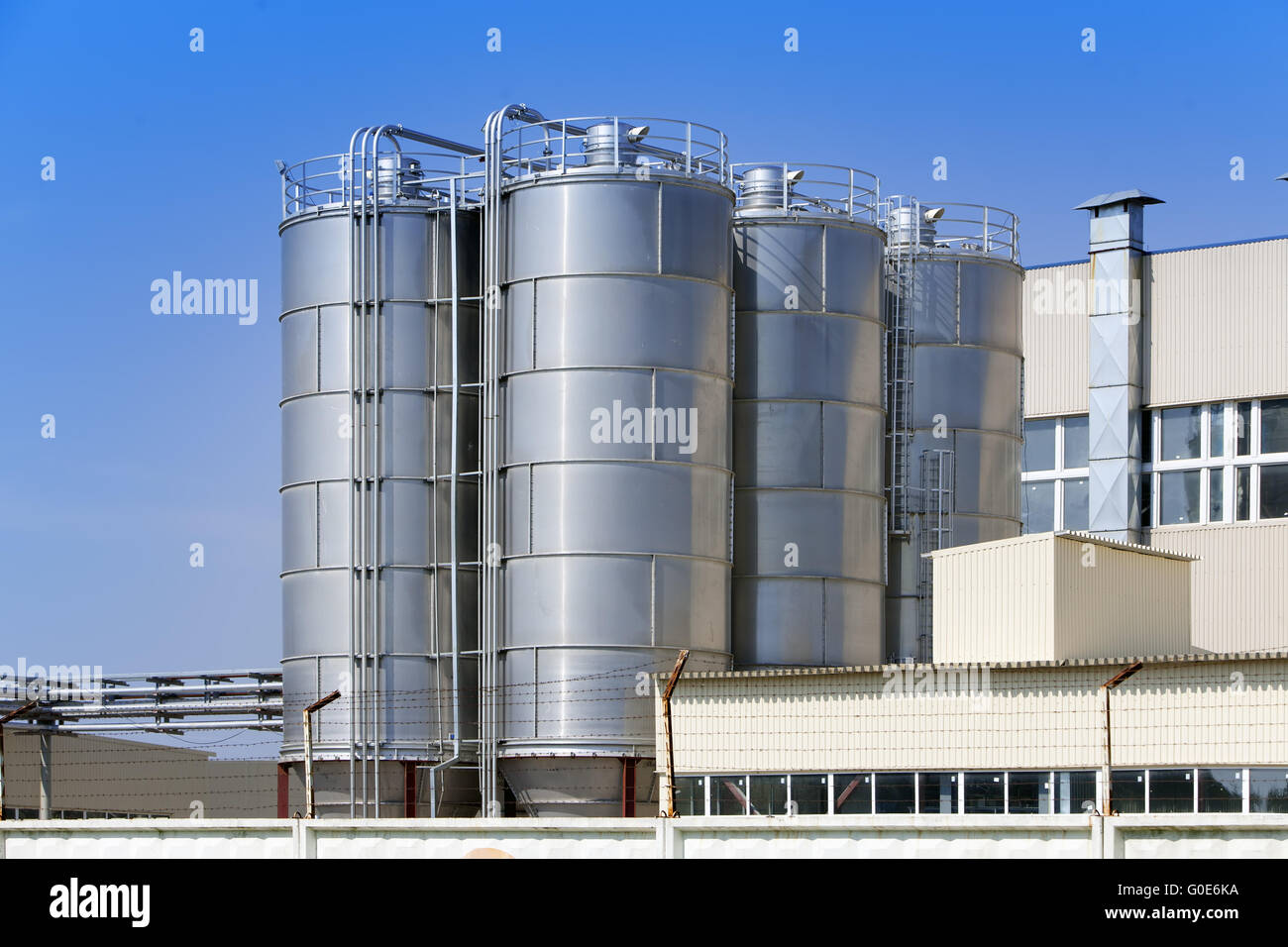 Die chemische Fabrik. Russland. Stockfoto