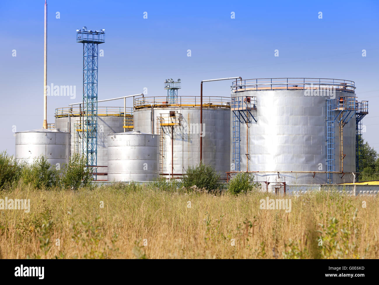 Die chemische Fabrik. Russland. Stockfoto