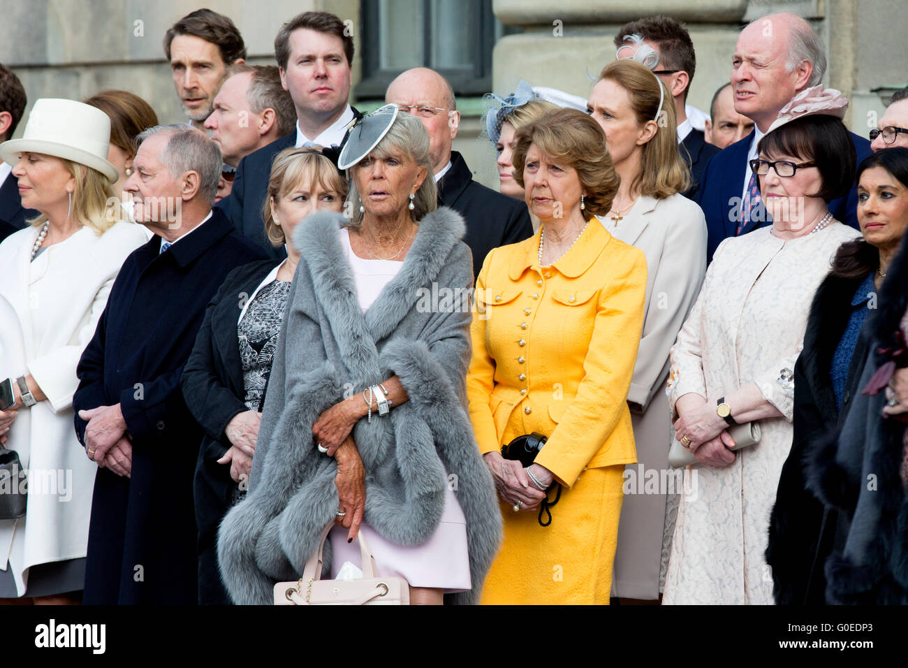 Prinzessin Birgitta und Prinzessin Desiree von Schweden und anderen königlichen Gästen zur Feier des 70. Geburtstages des schwedischen Königs 30. April 2016. Foto: Patrick van Katwijk Niederlande OUT POINT DE VUE OUT - NO-Draht-Dienst- Stockfoto