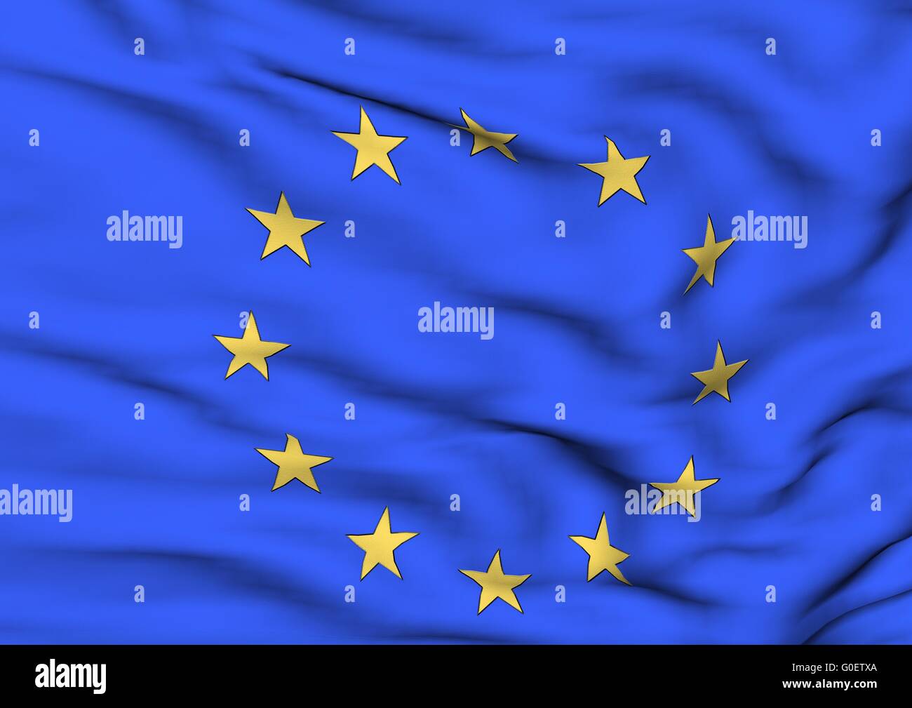 Bild einer Flagge Europas Stockfoto