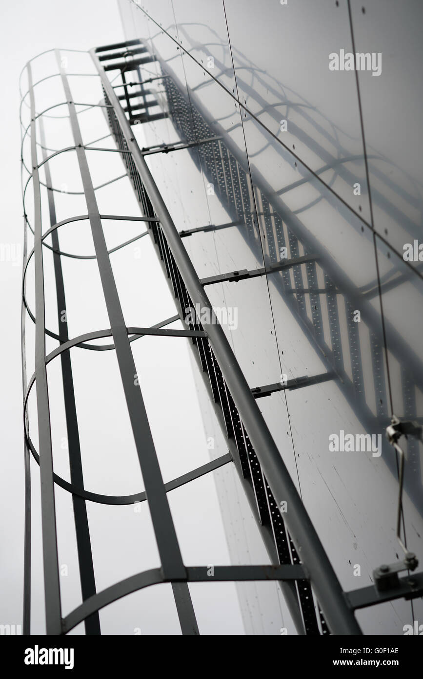 Feuerleiter auf einer Fassade Stockfoto