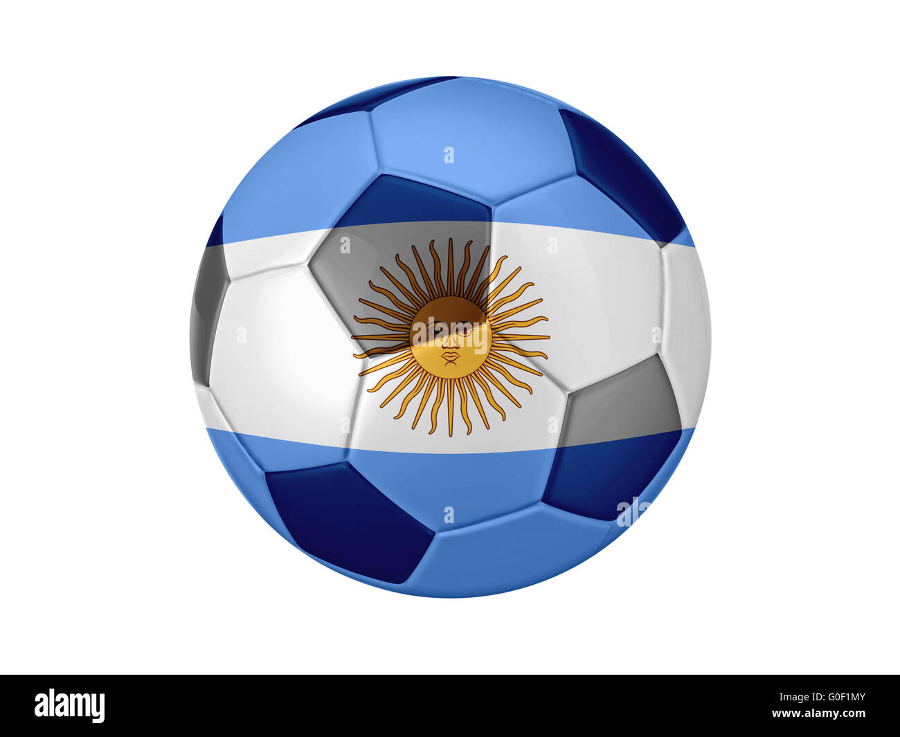Fußball mit Argentinien Flagge Illustration, Konzept Stockfoto
