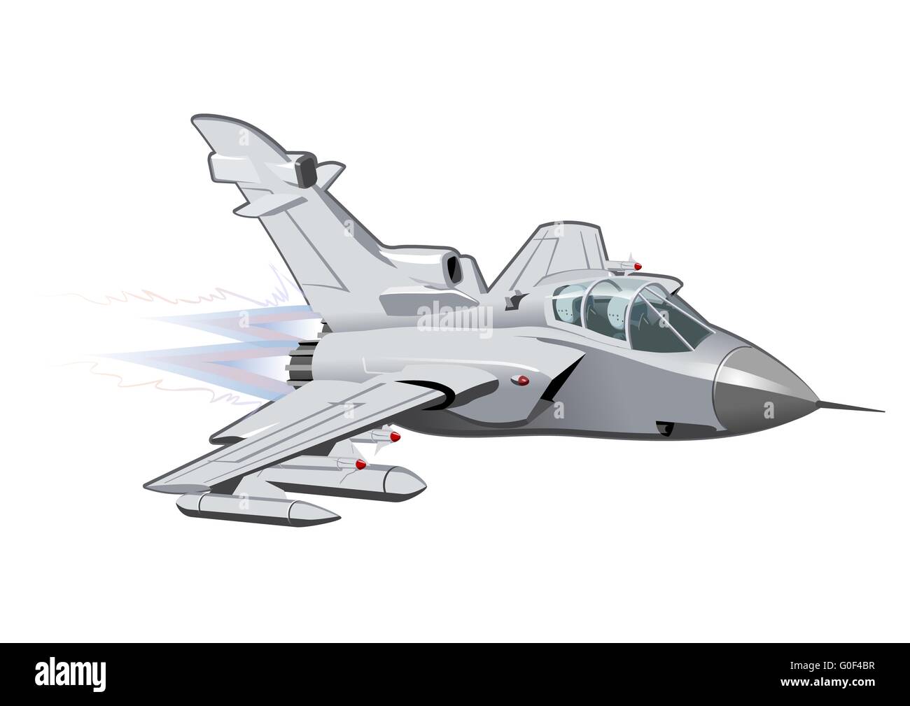 Militärflugzeug Cartoon Stockfoto