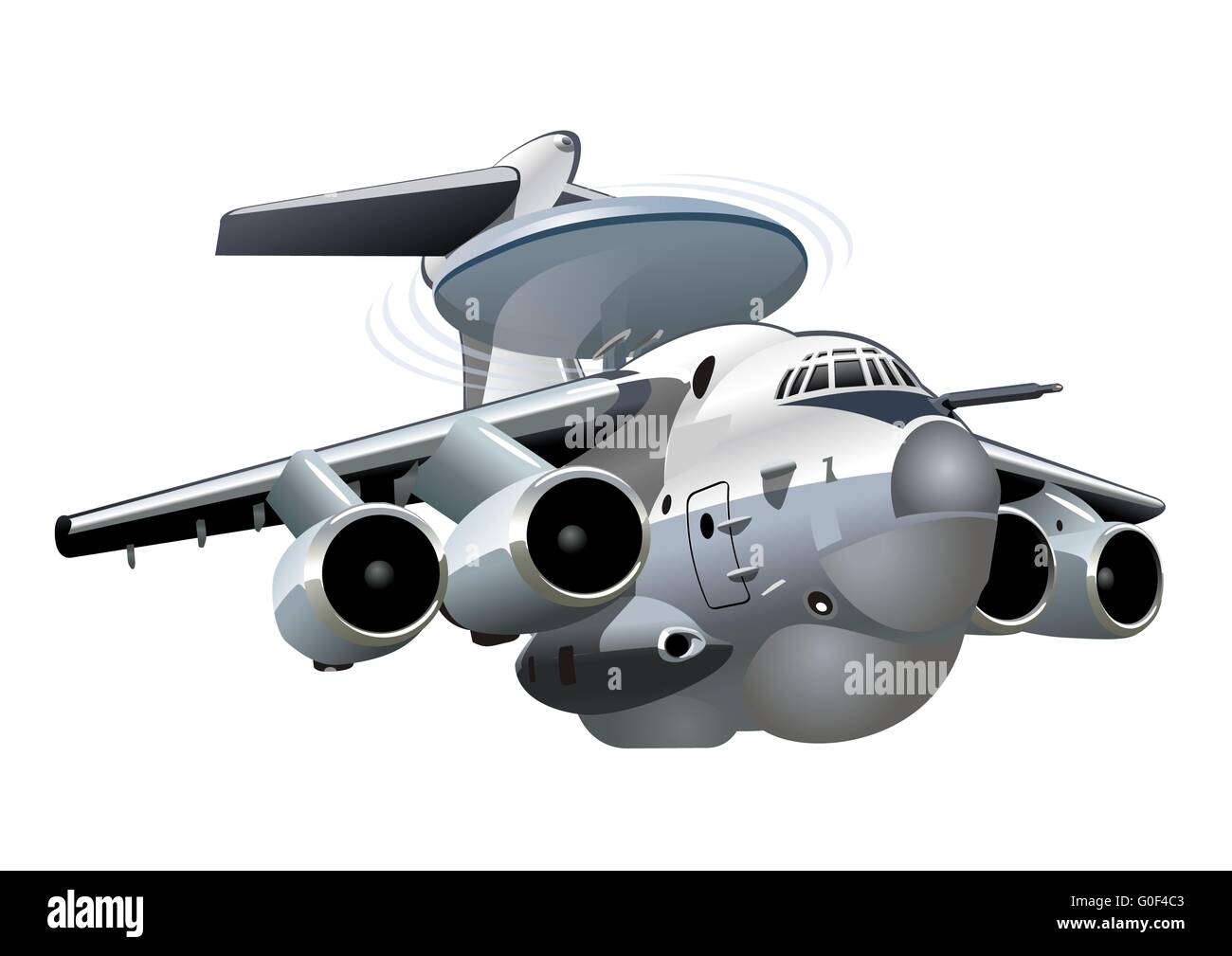 Militärflugzeug Cartoon Stockfoto
