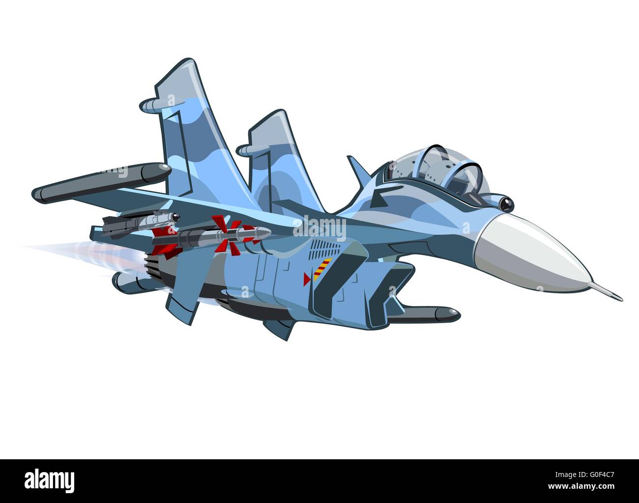 Militärflugzeug Cartoon Stockfoto