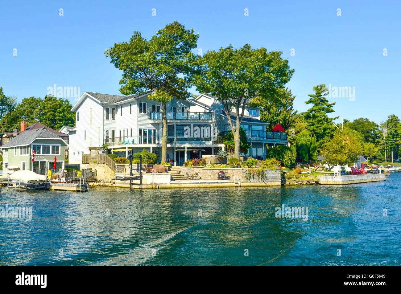 Kingston, Kanada - Juli 17, 2015:1000 Inseln und Kingston in Ontario, Kanada Stockfoto