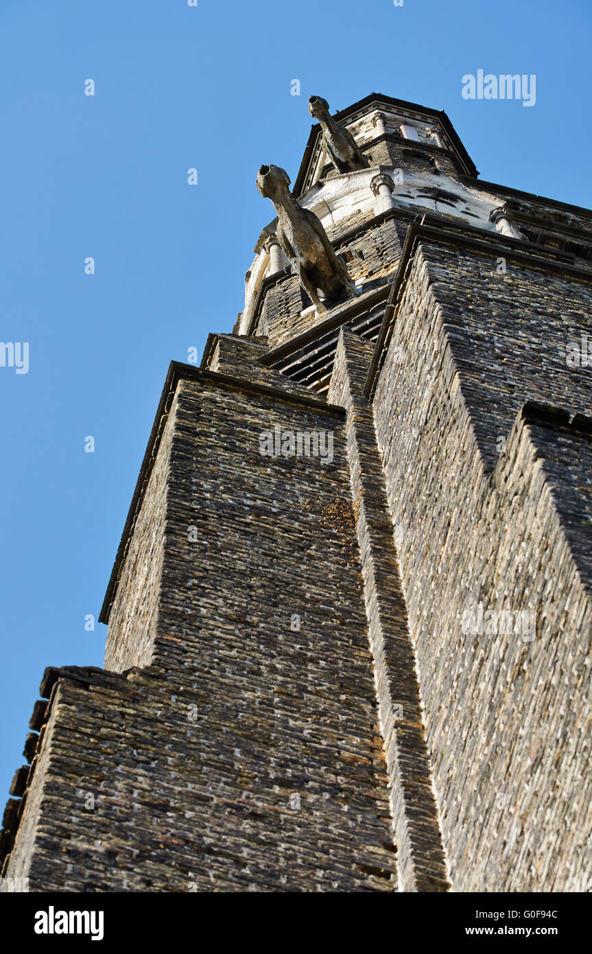 Turm der Heilige-Magdalenakerk, Brügge, Belgien Stockfoto