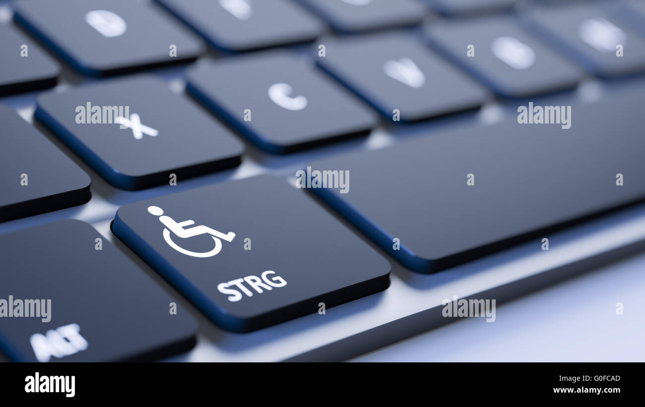 Tastatur deaktiviert Zeichen Stockfoto