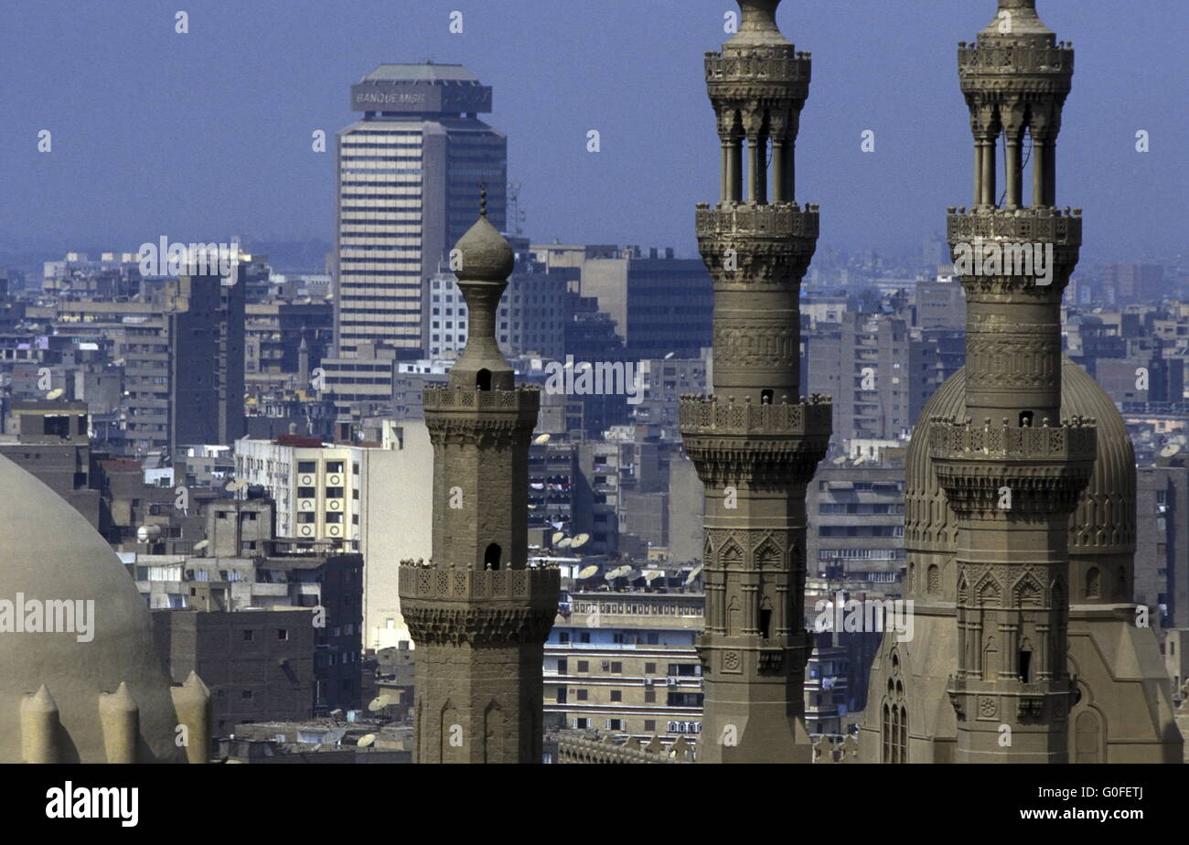AFRIKA-ÄGYPTEN-KAIRO-ALTSTADT-SULTAN-HASAN-MOSCHEE Stockfoto