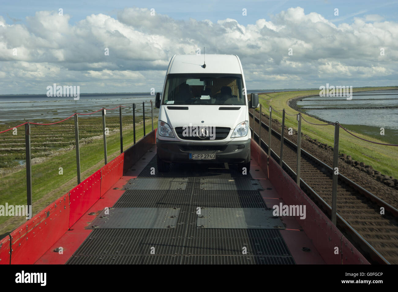Mit Autozug nach Insel Sylt Stockfoto