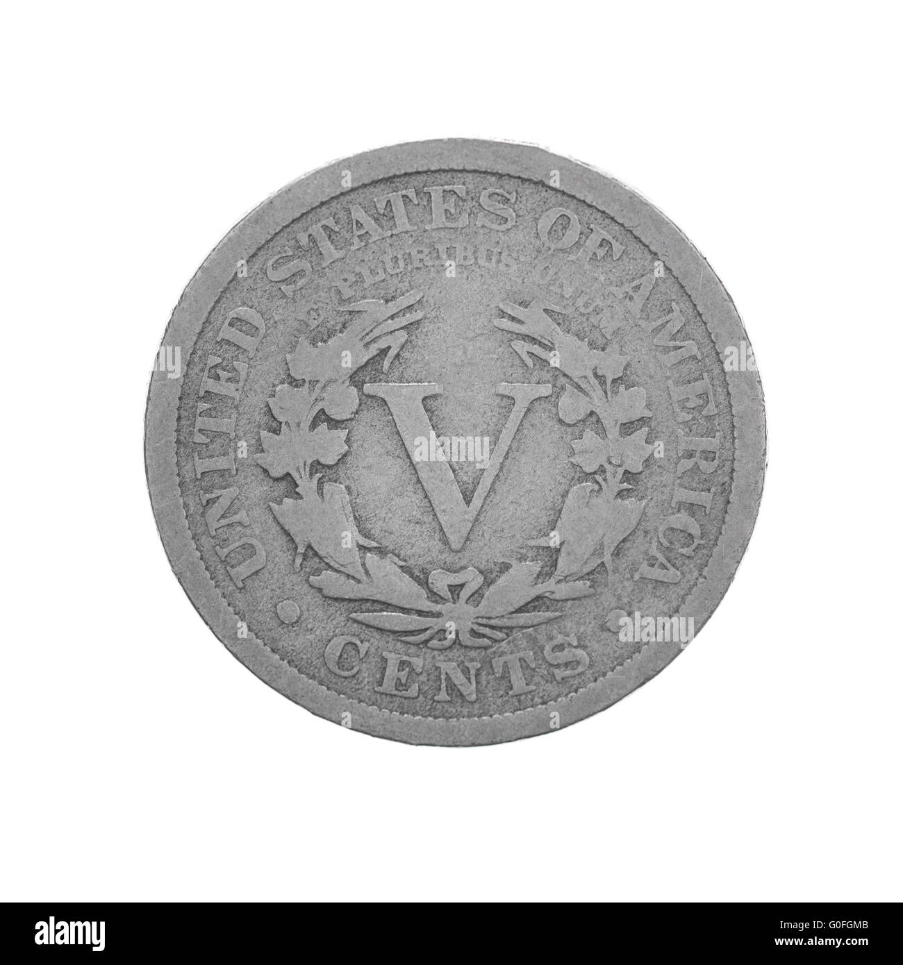 Amerikanische fünf-Cent-Münze Stockfoto