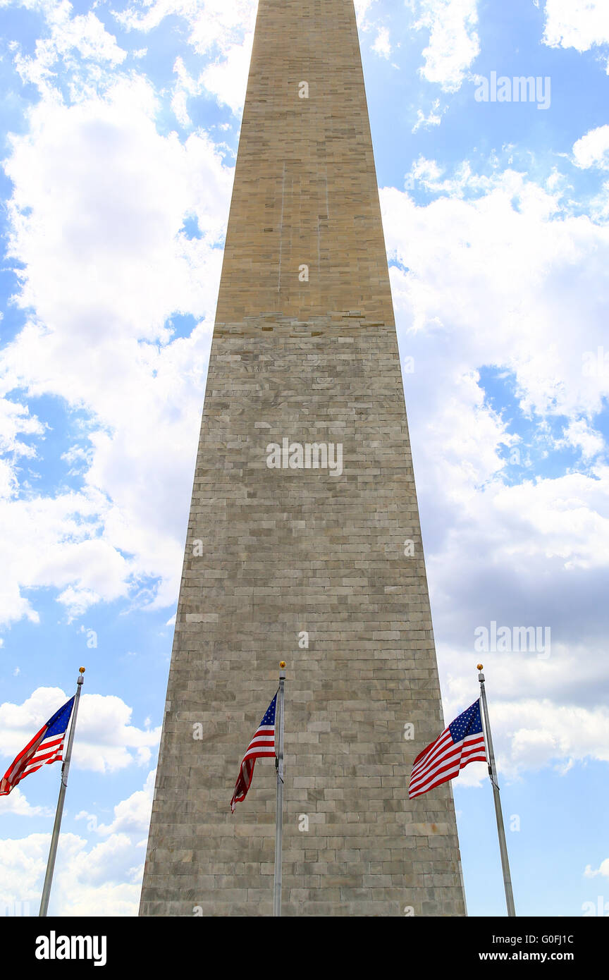 Blick auf das Washington Monument Stockfoto