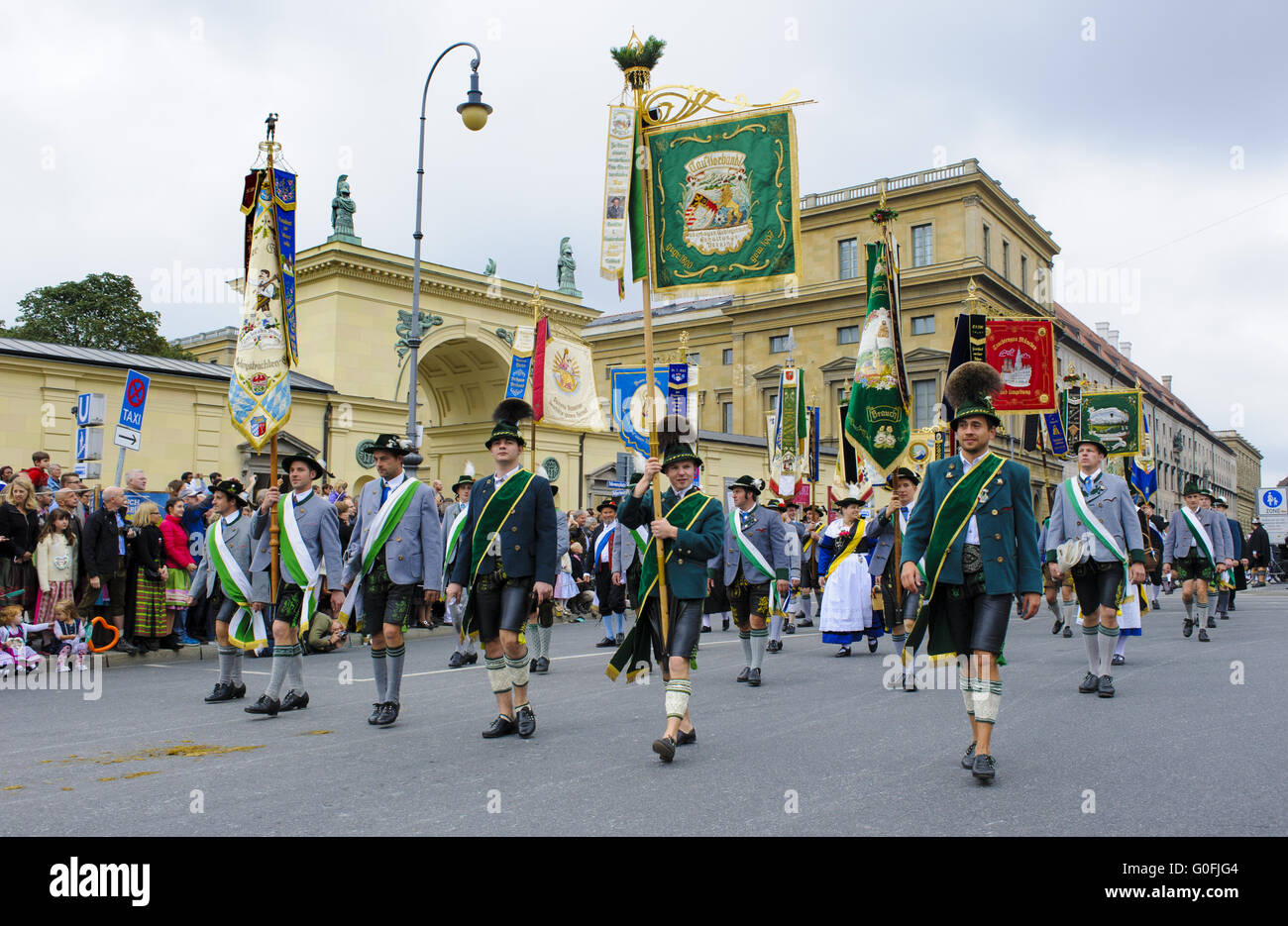 Eröffnungsumzug Oktoberfest in München Stockfoto Eröffnungsumzug Oktoberfest in München Stockfoto