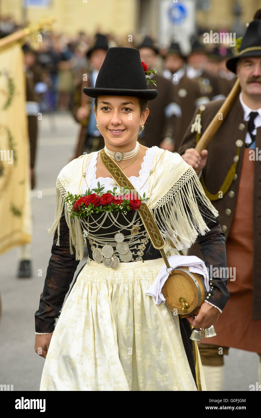 Eröffnungsumzug Oktoberfest in München Stockfoto