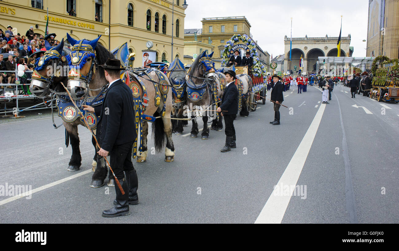Eröffnungsumzug Oktoberfest in München Stockfoto Eröffnungsumzug Oktoberfest in München Stockfoto
