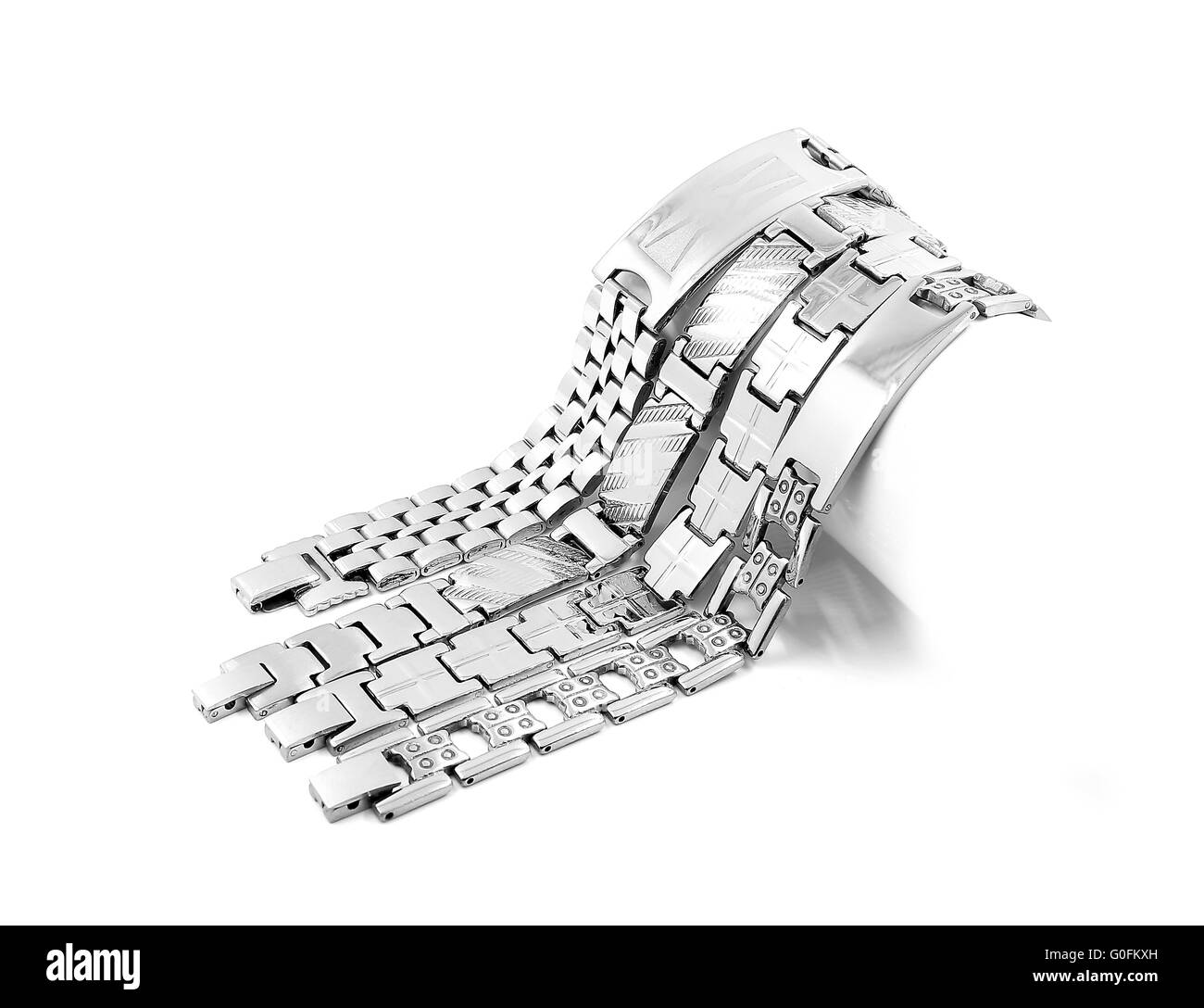 Edelstahl-Armband Stockfoto