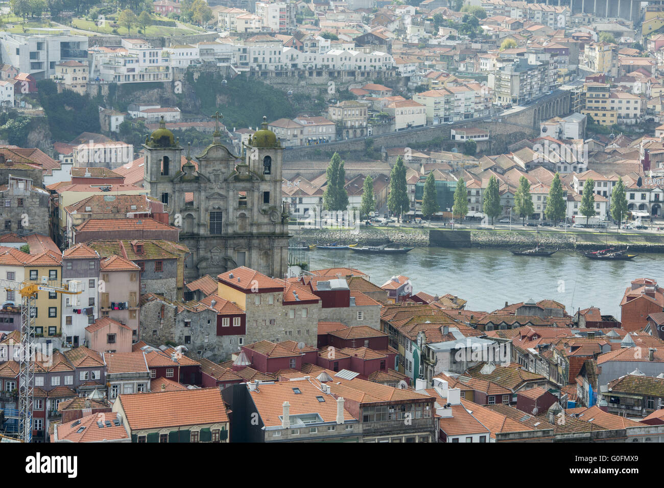 EUROPA PORTUGAL PORTO RIBEIRA ALTE STADTKIRCHE Stockfoto