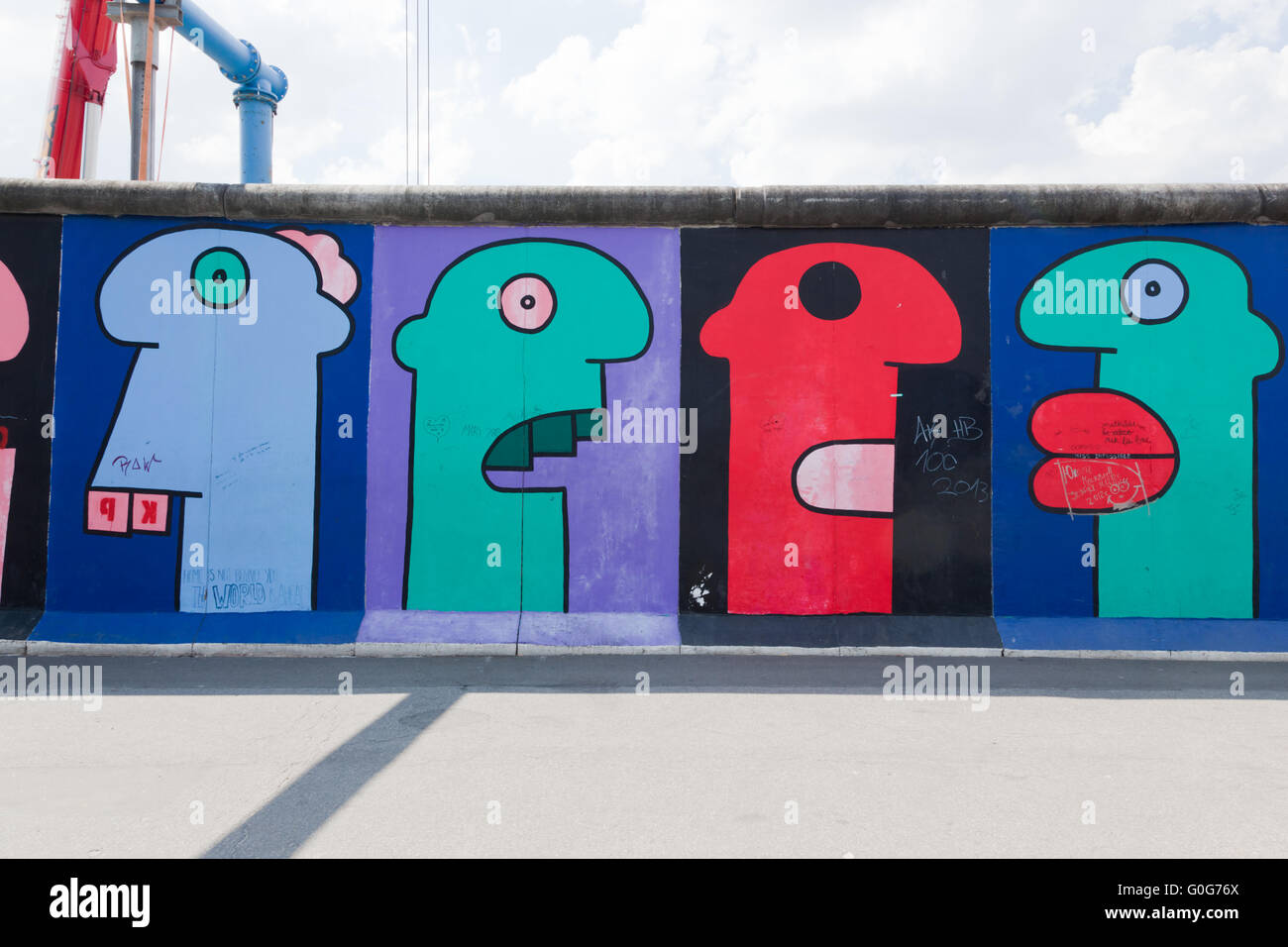 East Side Gallery - Berliner Mauer. Berlin, Deutschland Stockfoto