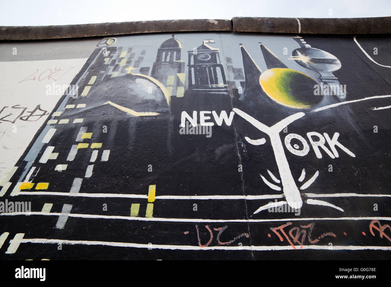 East Side Gallery - Berliner Mauer. Berlin, Deutschland Stockfoto